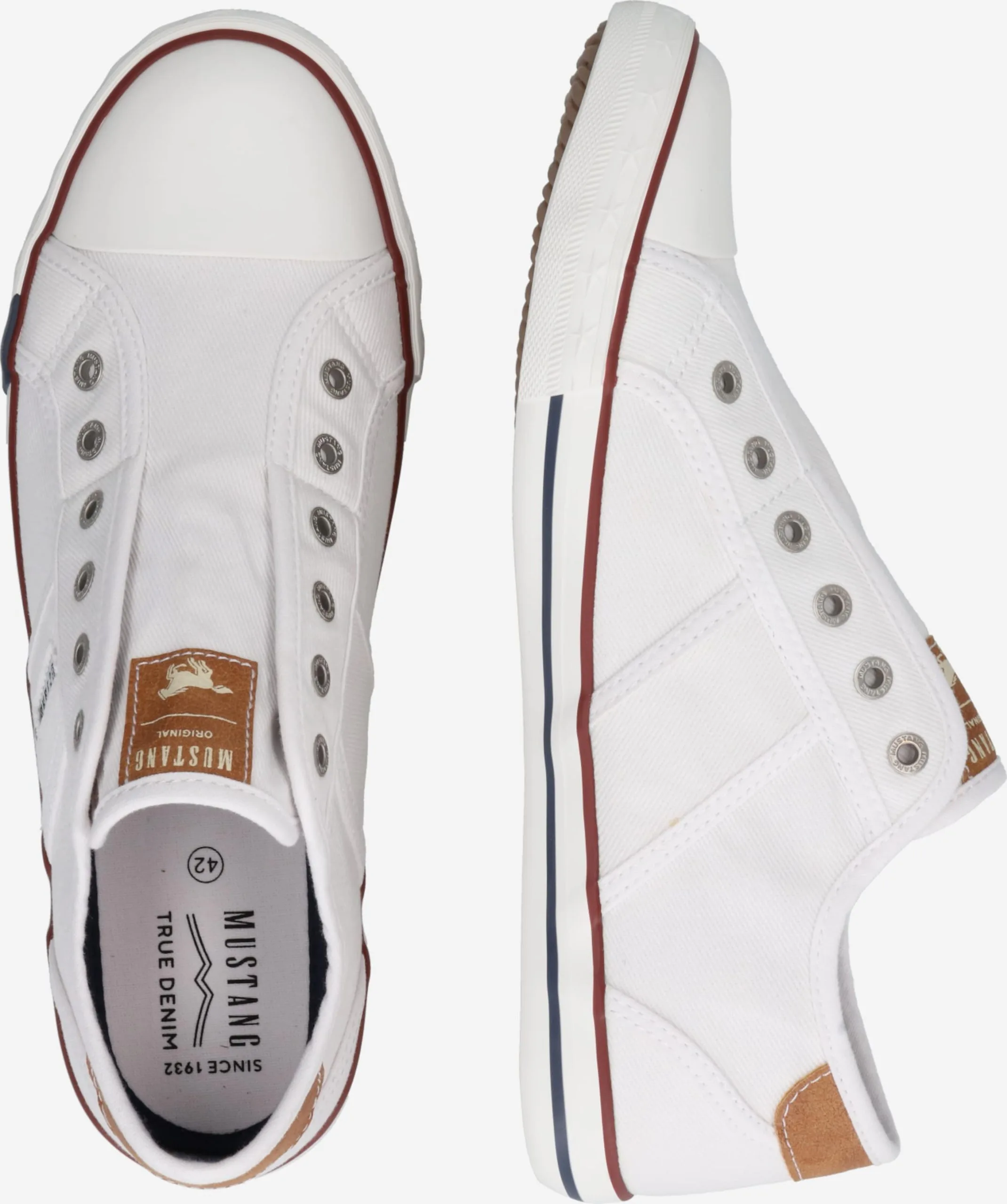 Mustang Slip-on Sneakers Slip-ons Heren Wit - Afbeelding 2