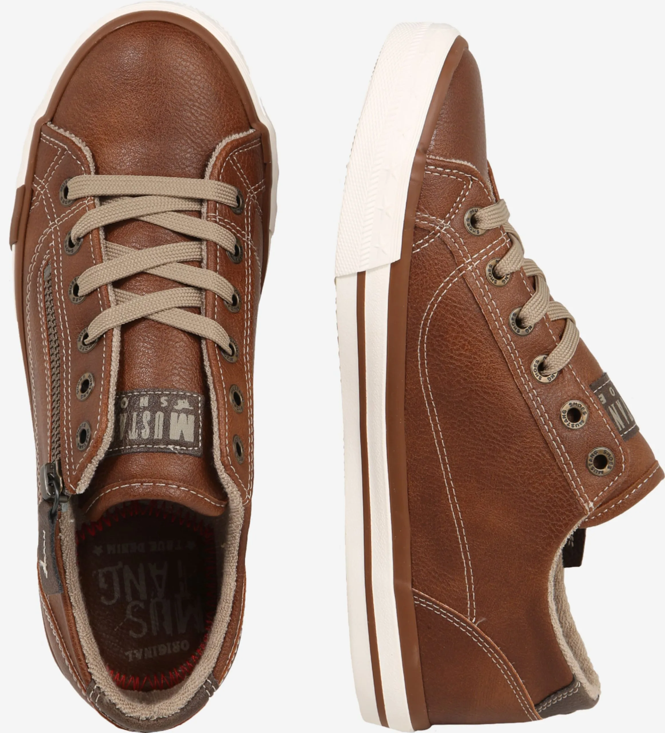 Mustang Casual Sneakers Sneakers Laag Dames Bruin / Cognac - Afbeelding 2
