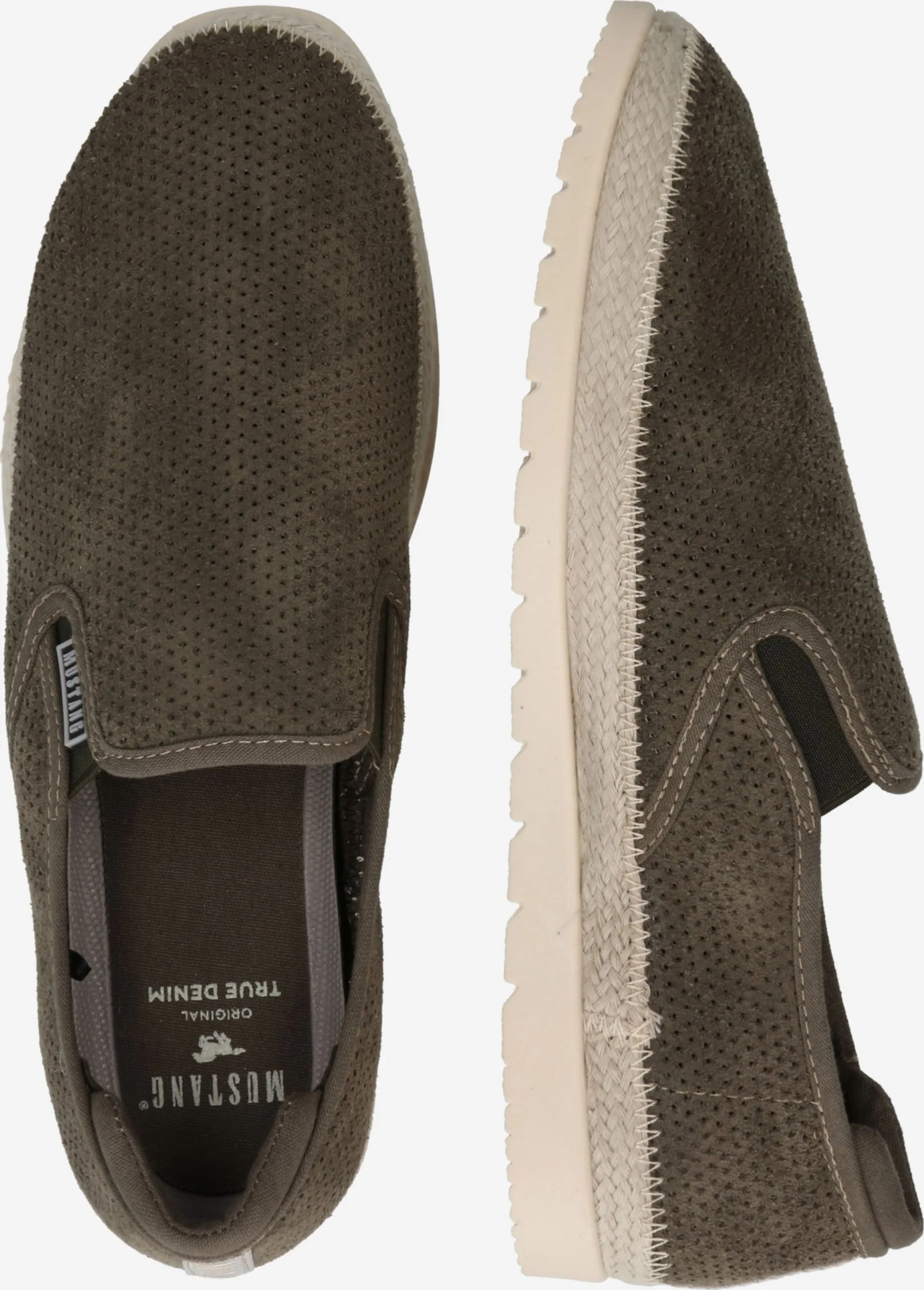 Mustang Lage Schoenen Instappers Heren Kaki - Afbeelding 2