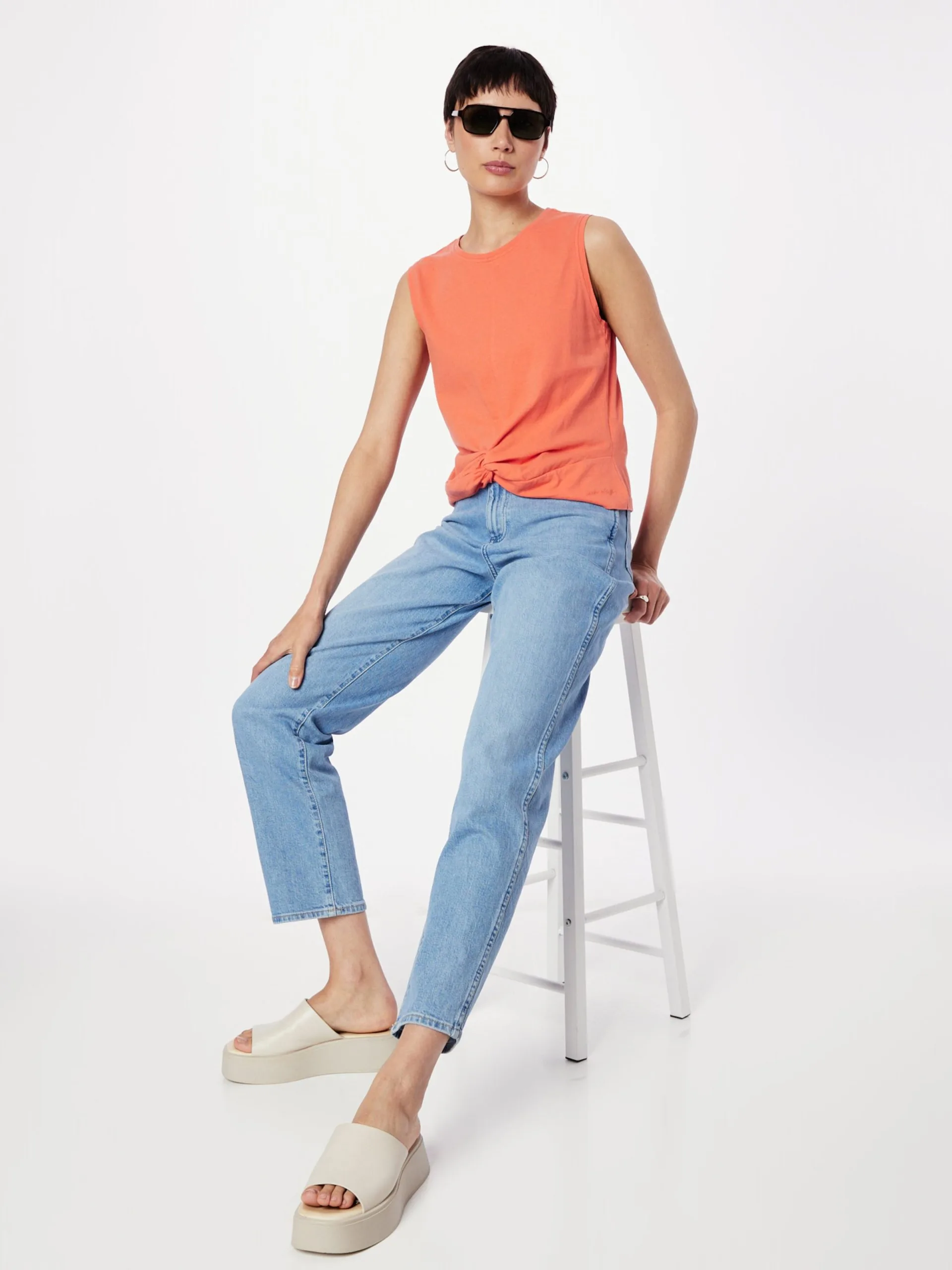 Mustang Mouwloze Shirts Top Anita Dames Framboos - Afbeelding 5