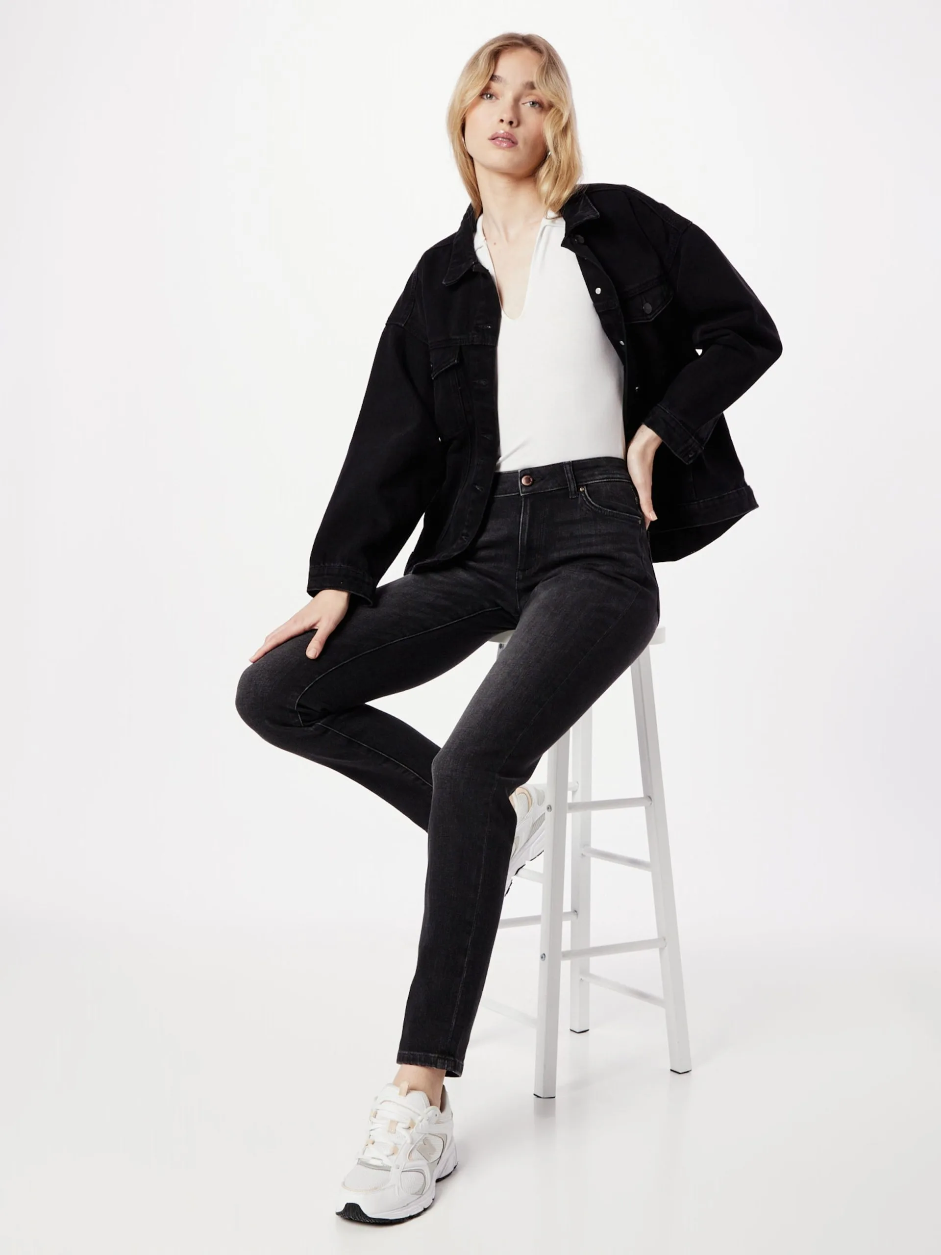 Mustang Jeans Skinny Jeans Crosby Dames Zwart - Afbeelding 4