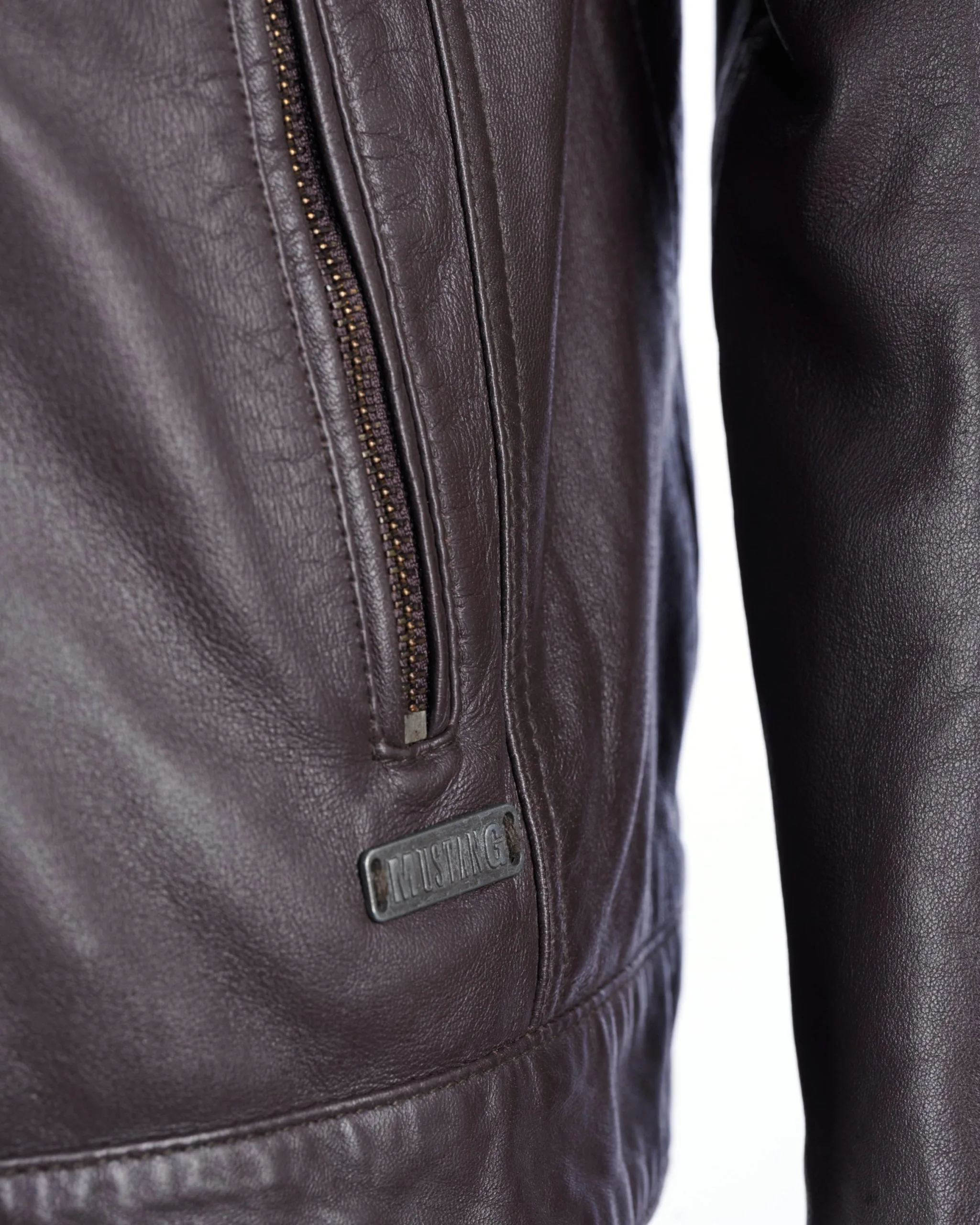 Mustang Leren Jassen Tussenjas Foster Heren Donkerbruin - Afbeelding 10