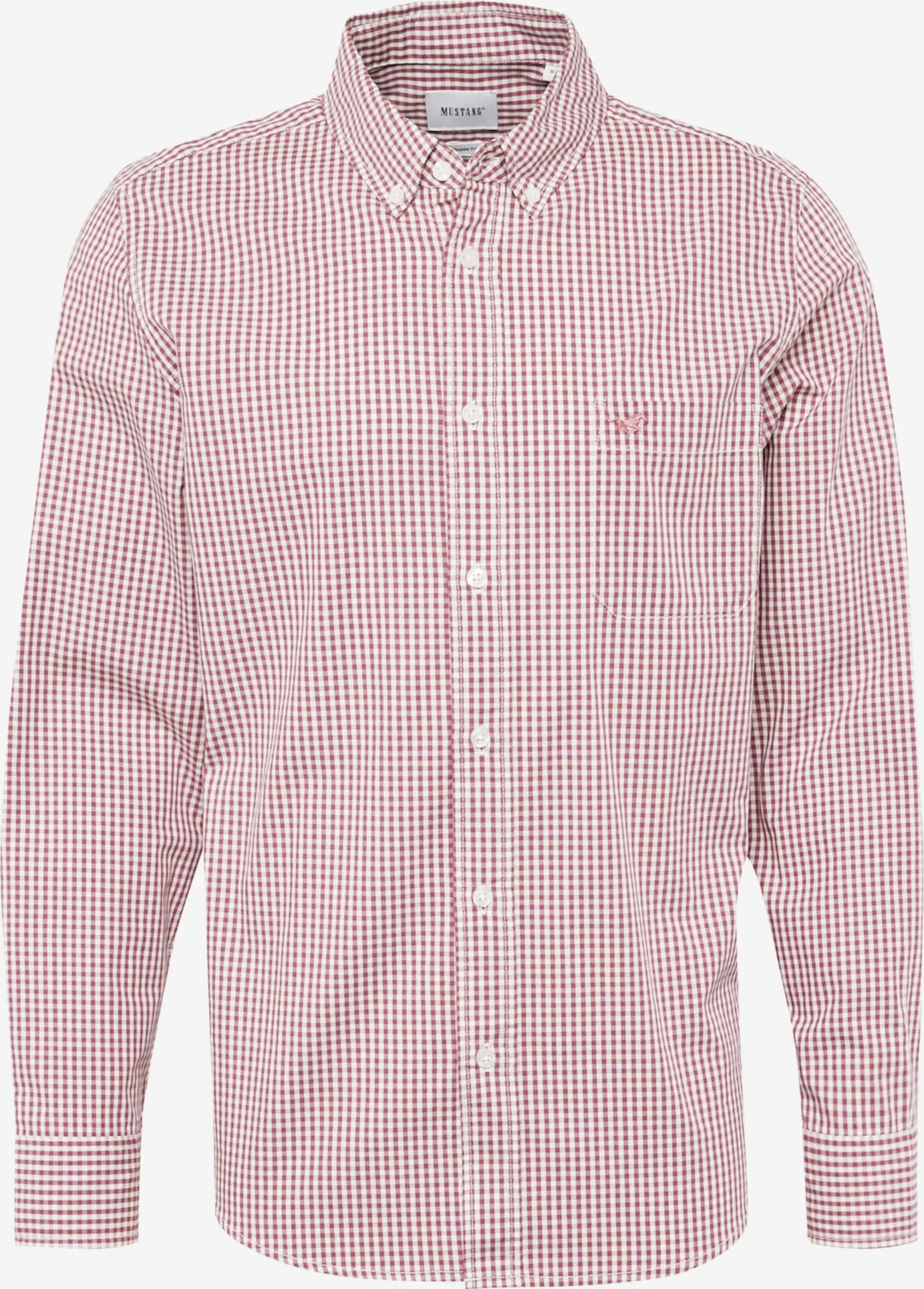 Mustang Geruite Overhemden Regular Fit Overhemd Clemens Heren Rood