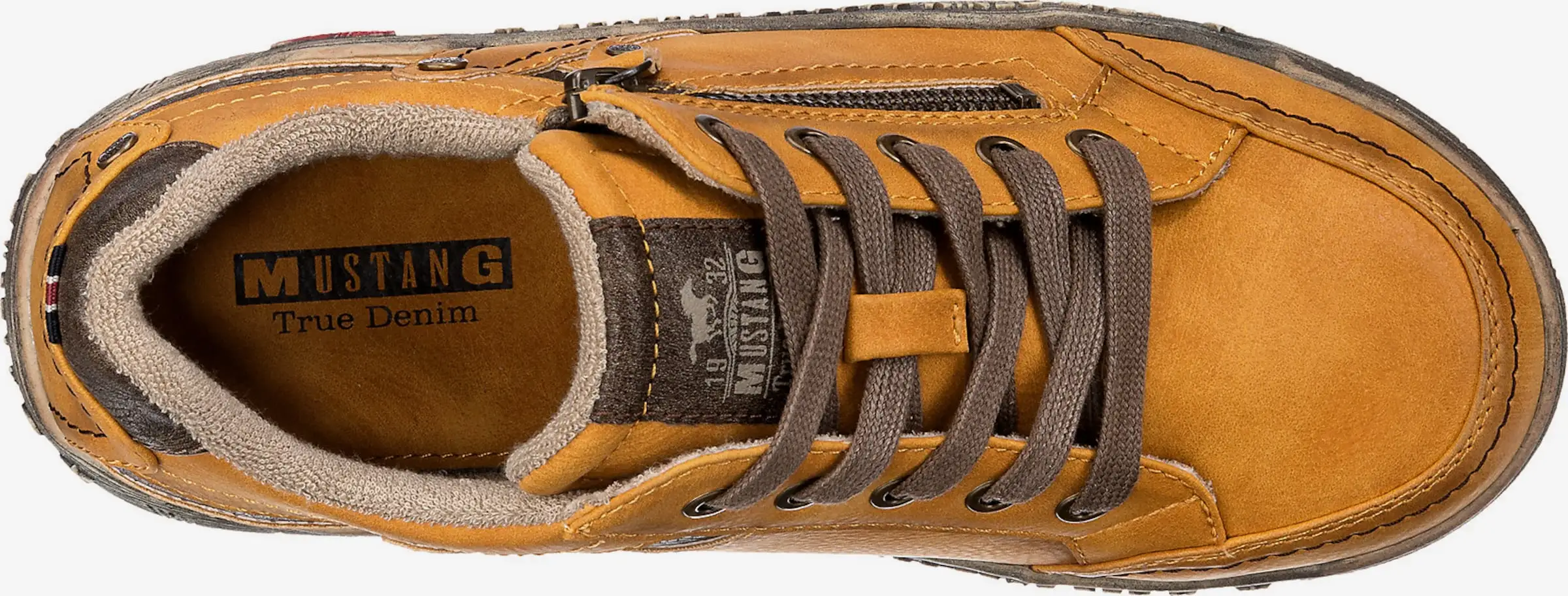 Mustang Casual Sneakers Sneakers Laag Dames Geel - Afbeelding 5