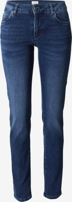 Mustang Straight Regular Jeans Crosby Dames Blauw