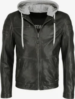 Mustang Leren Jassen Tussenjas 31020140 Heren Zwart