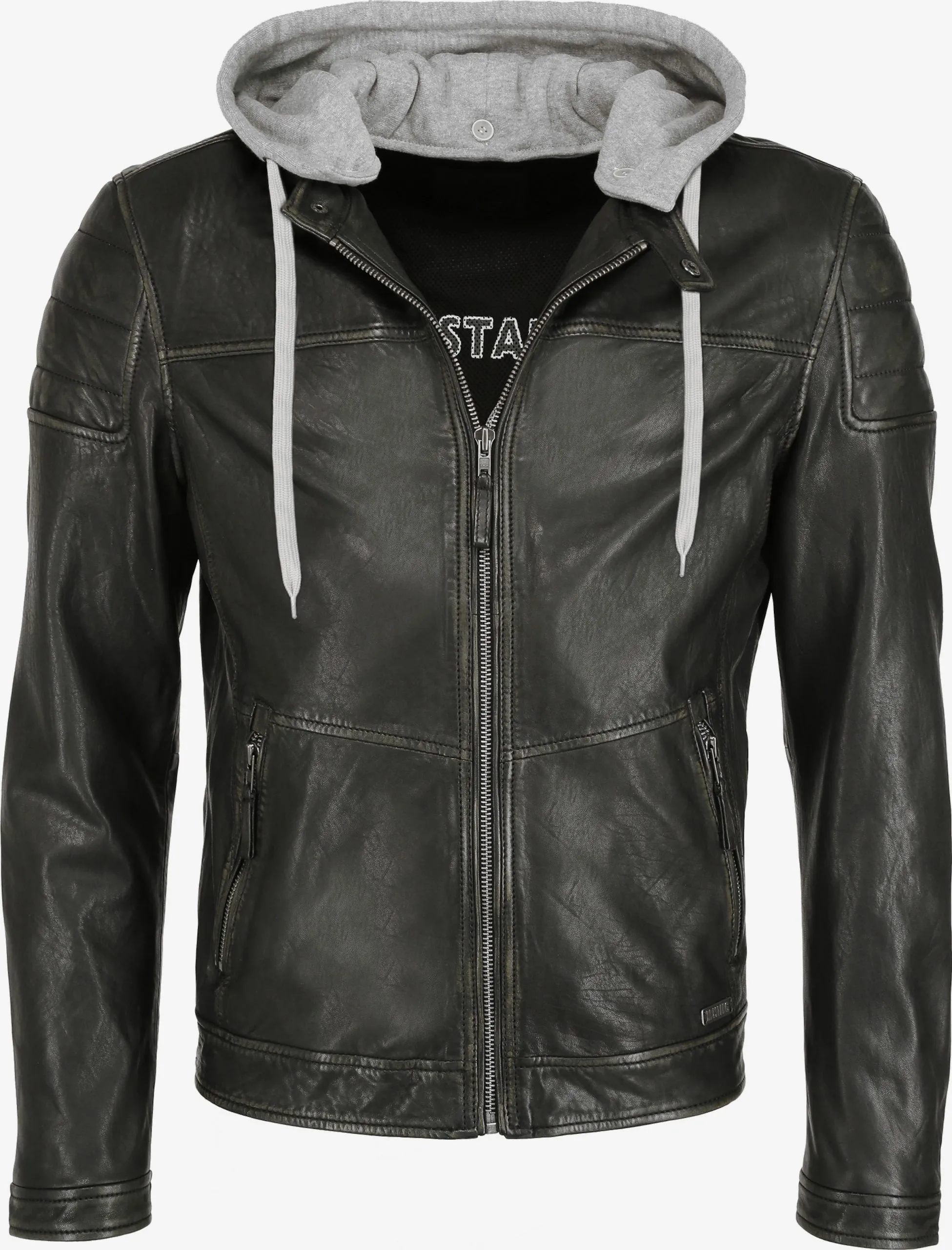 Mustang Leren Jassen Tussenjas 31020140 Heren Zwart