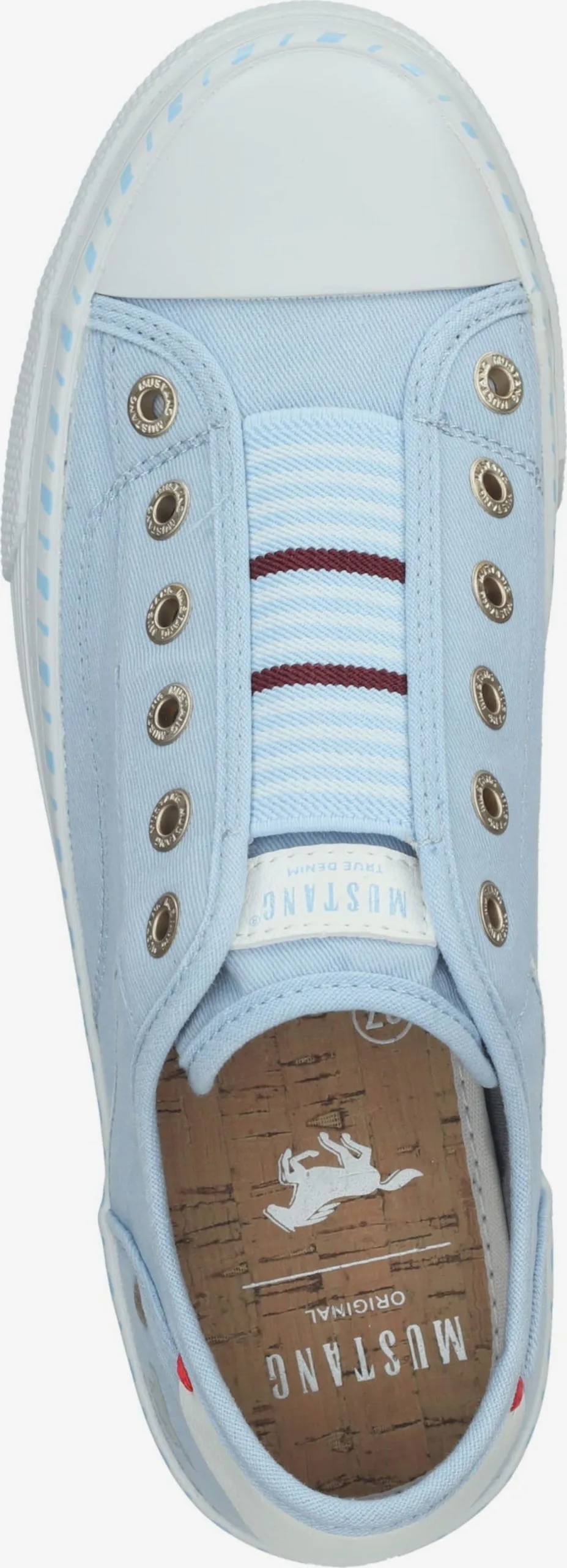 Mustang Casual Sneakers Sneakers Laag Dames Lichtblauw - Afbeelding 6