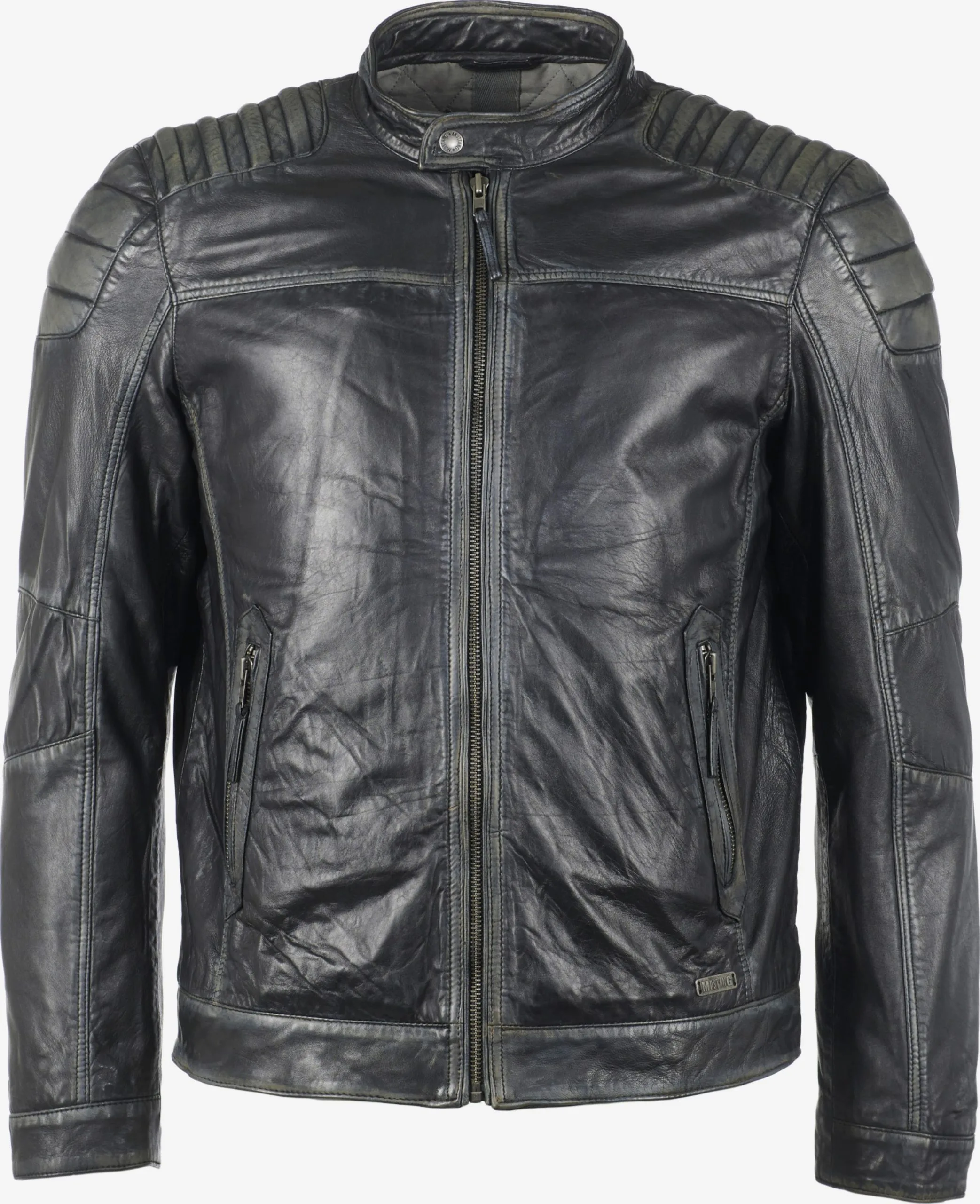 Mustang Leren Jassen Tussenjas Whyte Heren Zwart