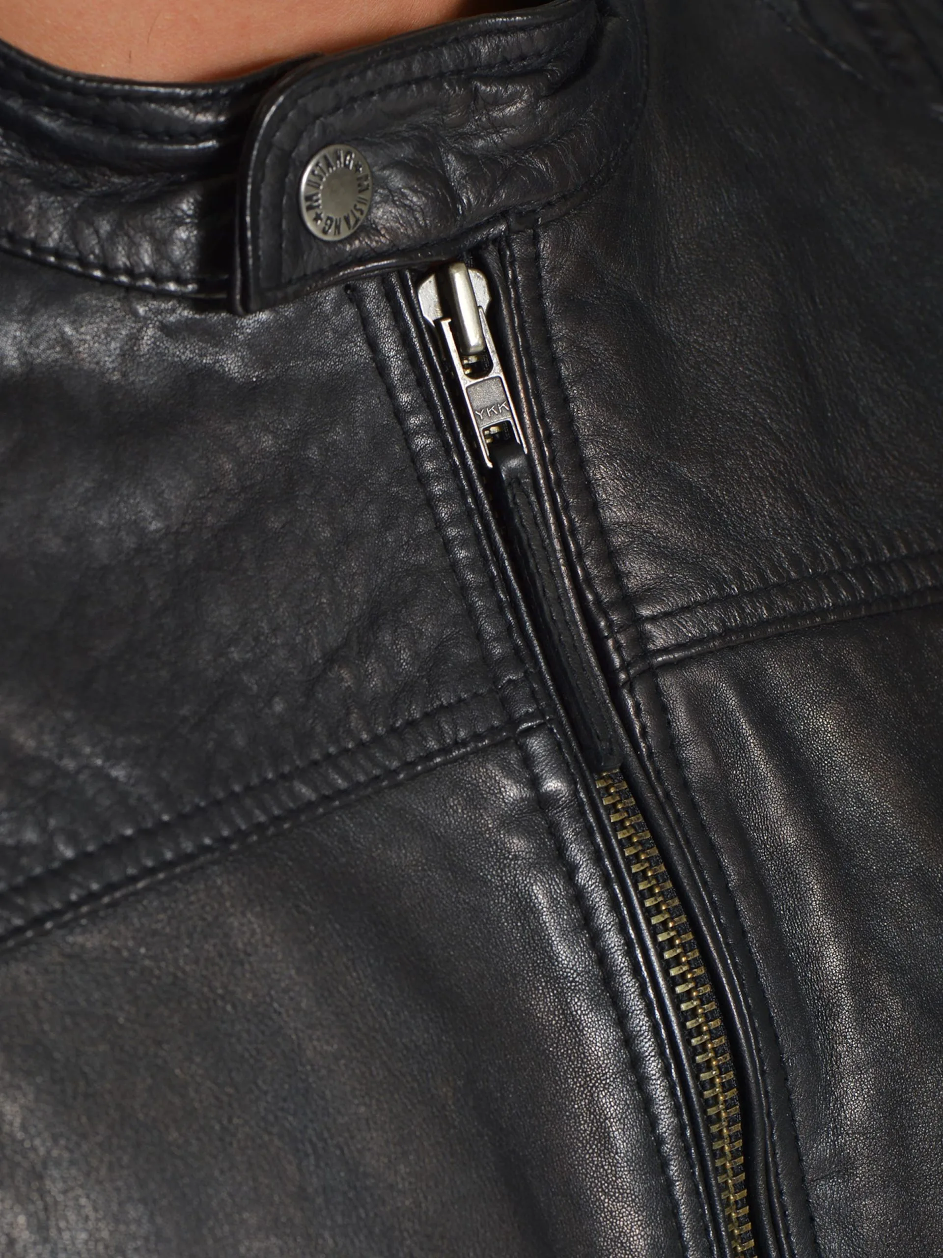 Mustang Leren Jassen Tussenjas Wellington Heren Zwart - Afbeelding 6