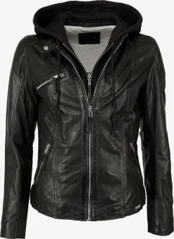 Mustang Leren Jassen Tussenjas Dames Zwart