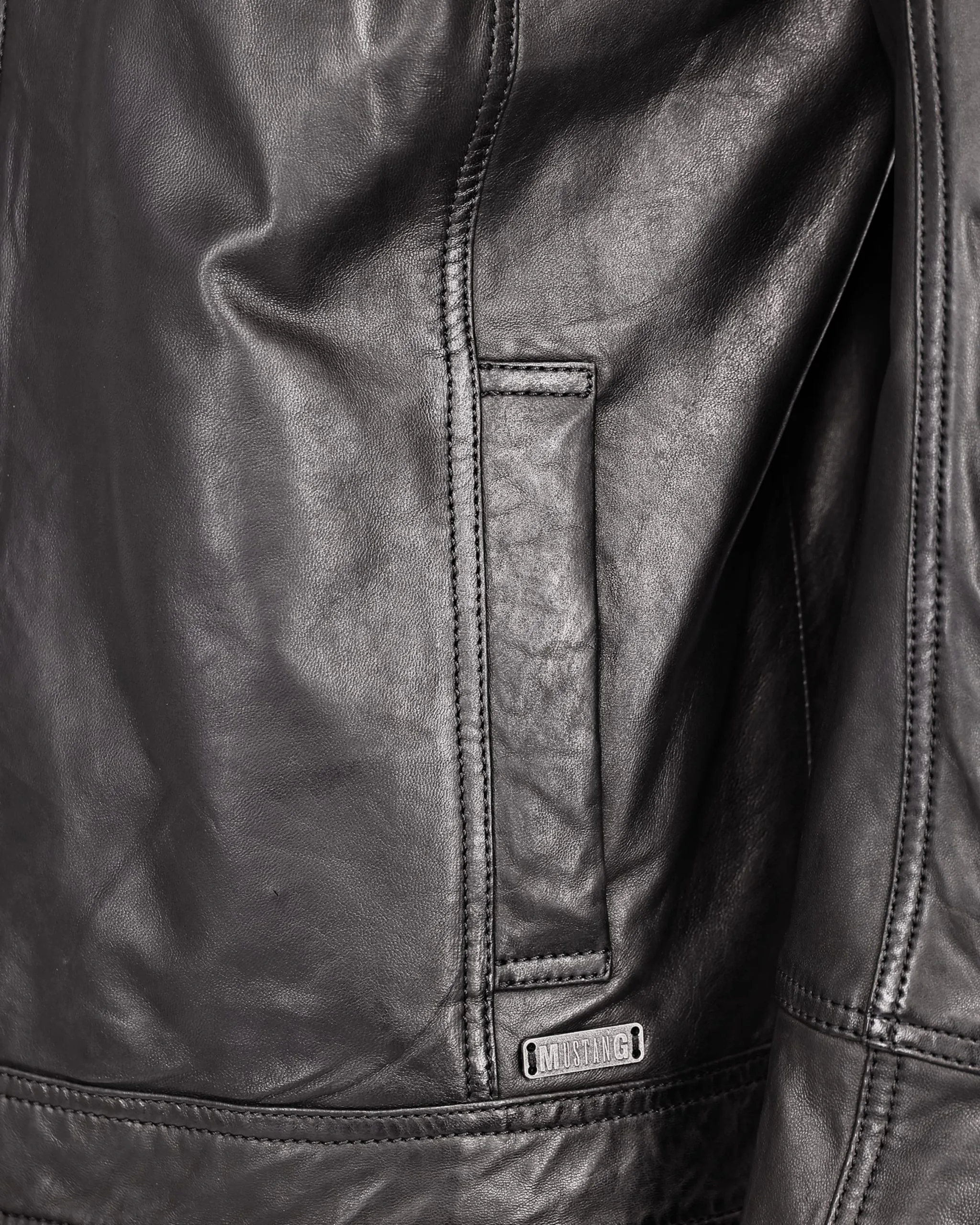 Mustang Leren Jassen Tussenjas 31021312 Heren Zwart - Afbeelding 10