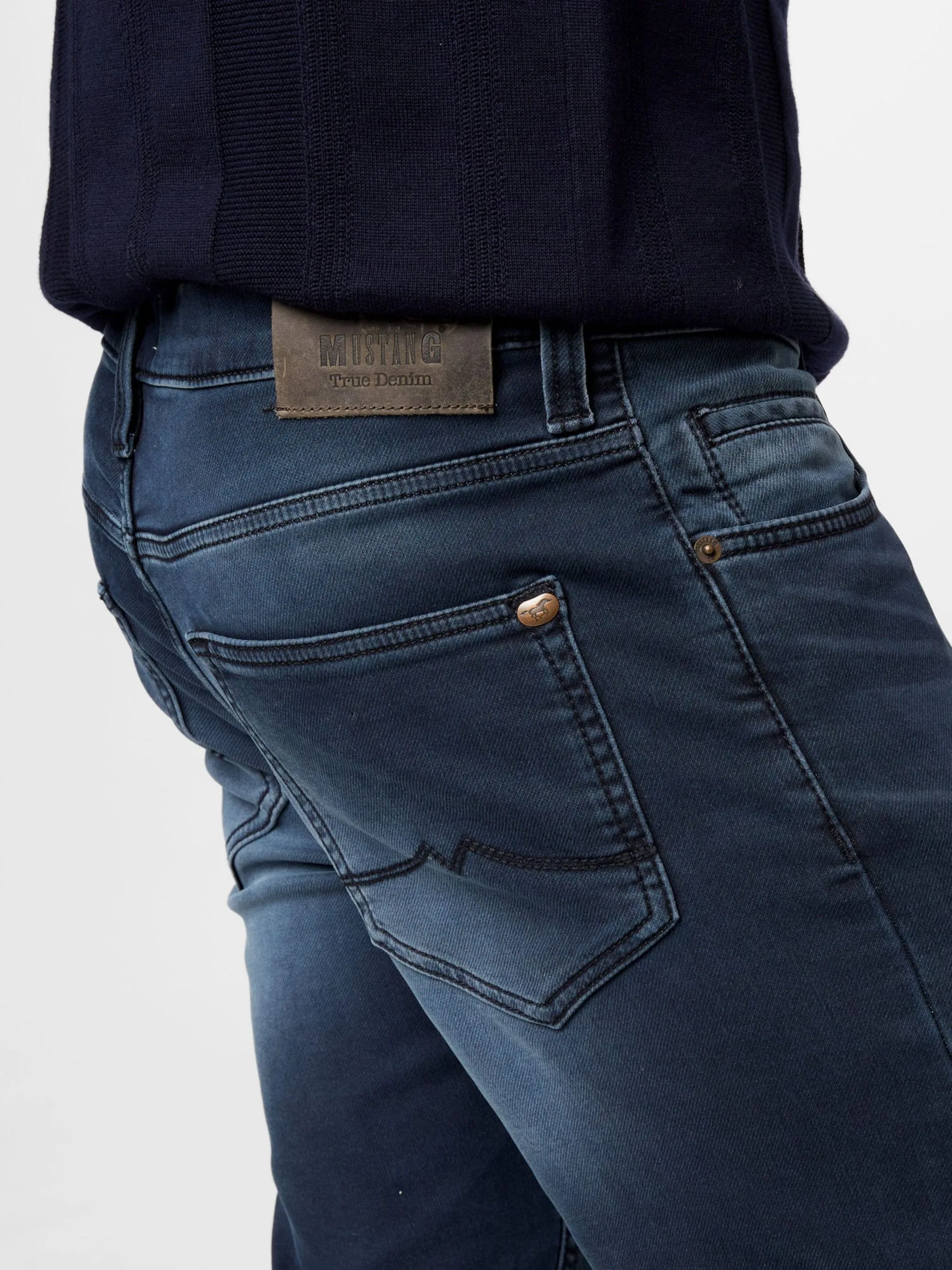 Mustang Straight Regular Jeans Oregon Heren Nachtblauw - Afbeelding 5