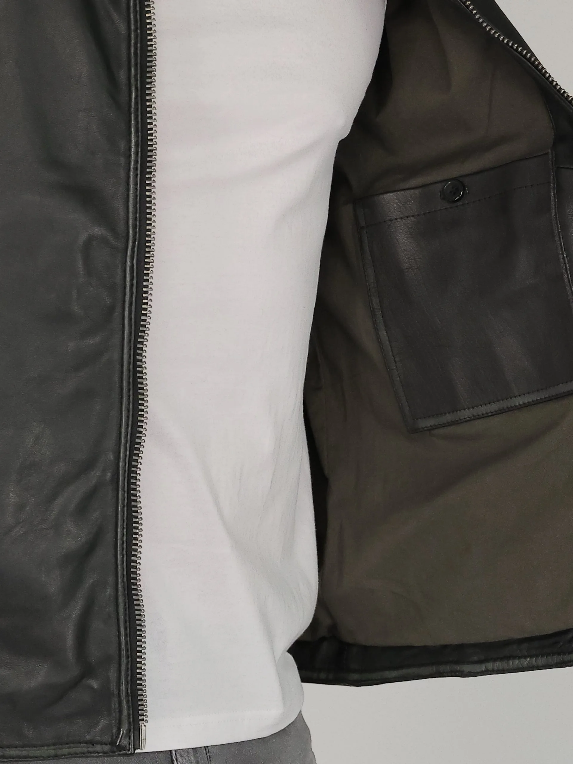 Mustang Leren Jassen Tussenjas 31021308 Heren Zwart - Afbeelding 9