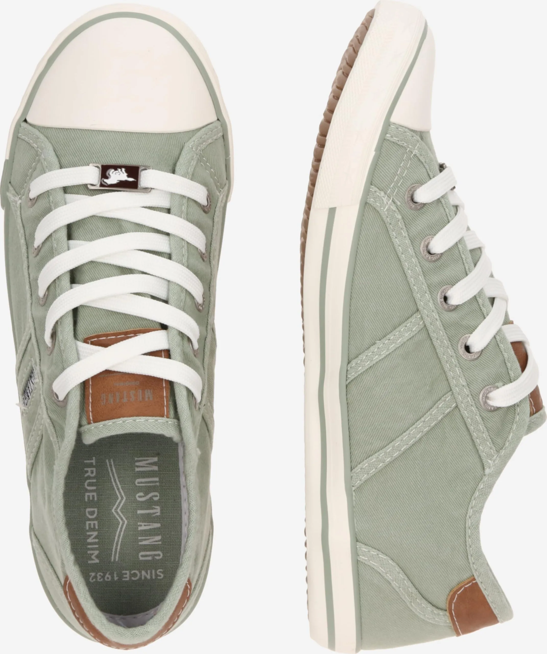 Mustang Skate Sneakers Sneakers Laag Dames Groen - Afbeelding 2