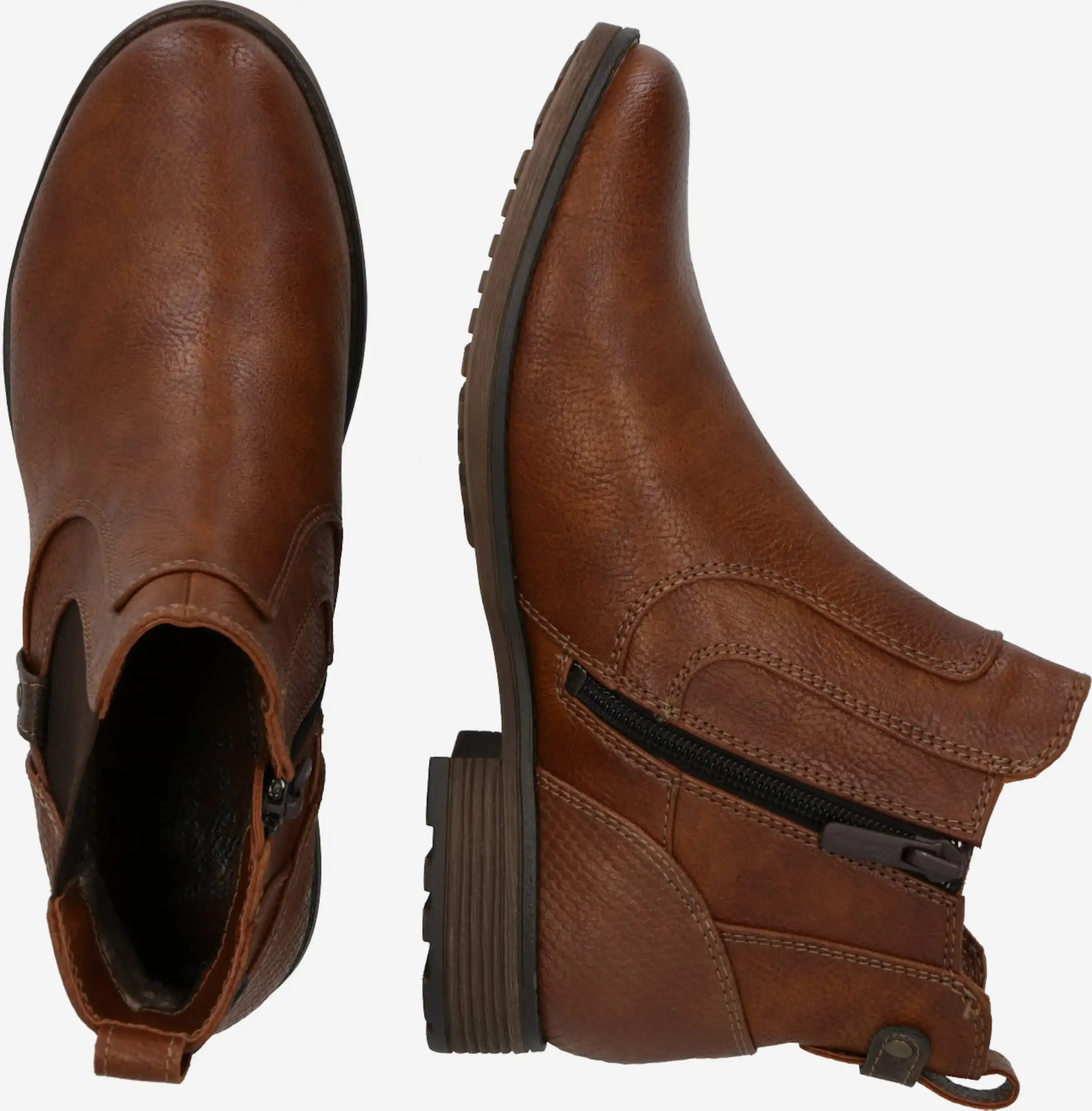 Mustang Enkellaarsjes Chelsea Boots Dames Bruin / Donkerbruin - Afbeelding 2