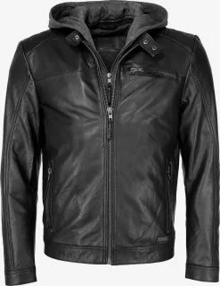 Mustang Leren Jassen Tussenjas 3102052 Heren Zwart