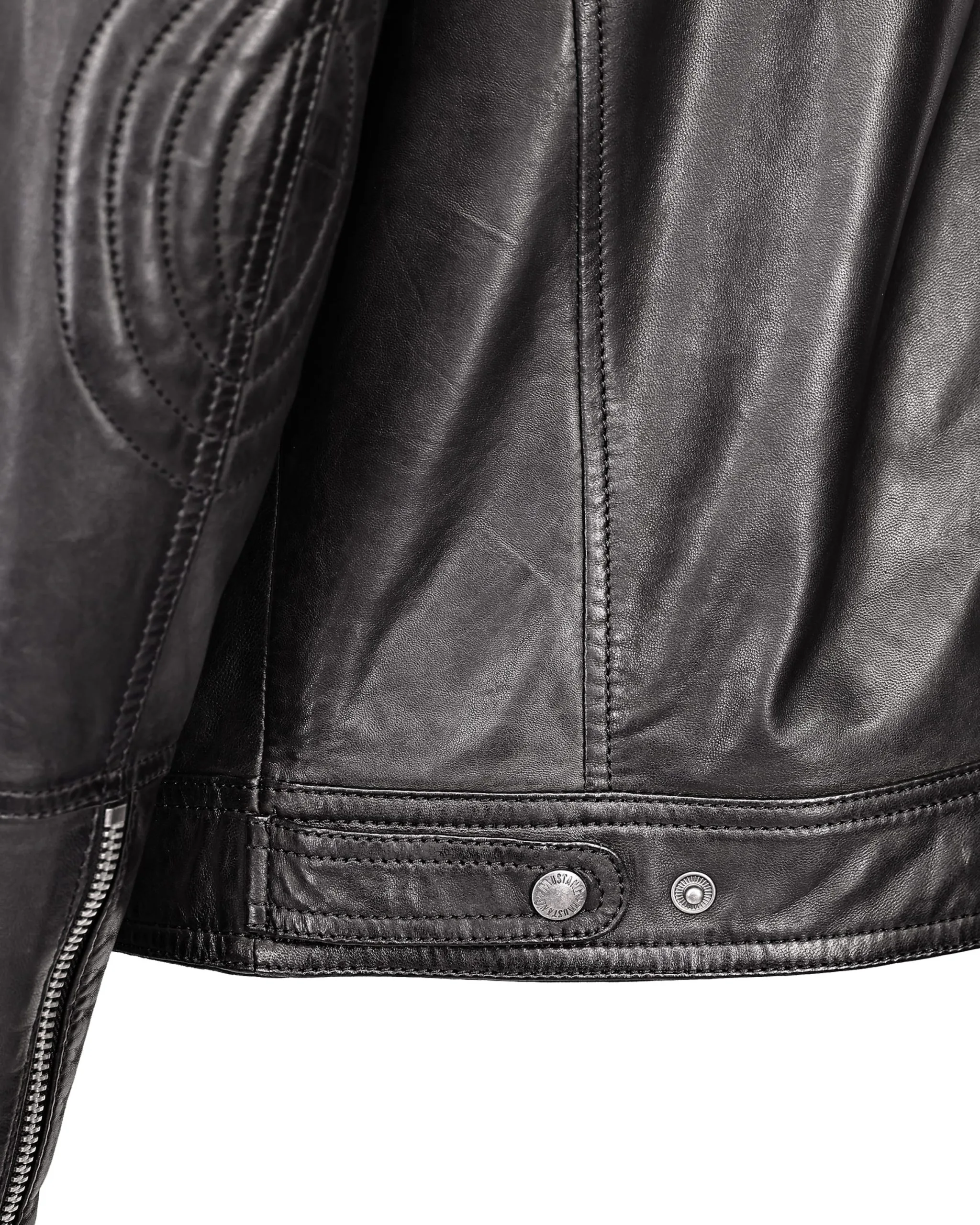 Mustang Leren Jassen Tussenjas 31021312 Heren Zwart - Afbeelding 8