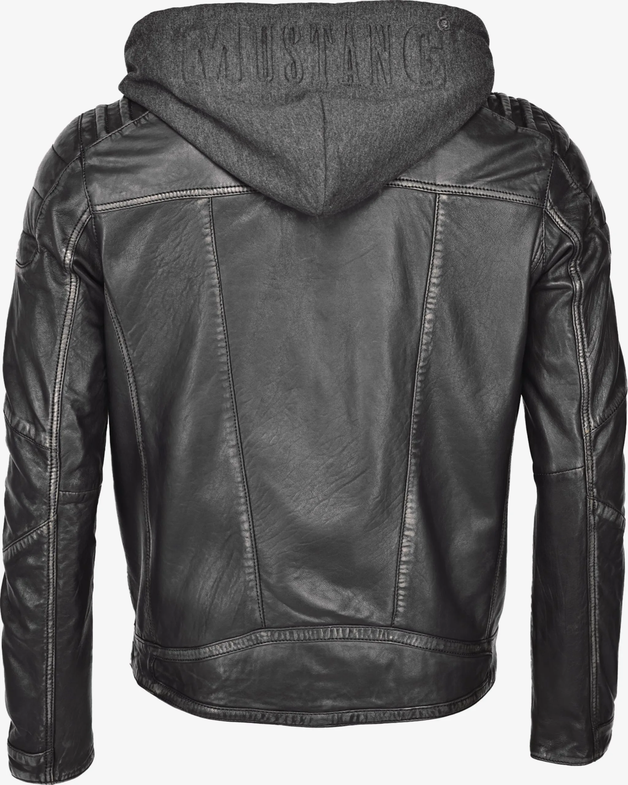 Mustang Leren Jassen Tussenjas 31021306 Heren Zwart - Afbeelding 2