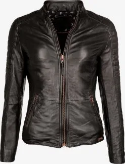 Mustang Leren Jassen Tussenjas Larry Dames Zwart