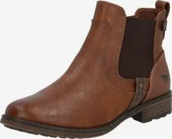 Mustang Enkellaarsjes Chelsea Boots Dames Bruin / Donkerbruin