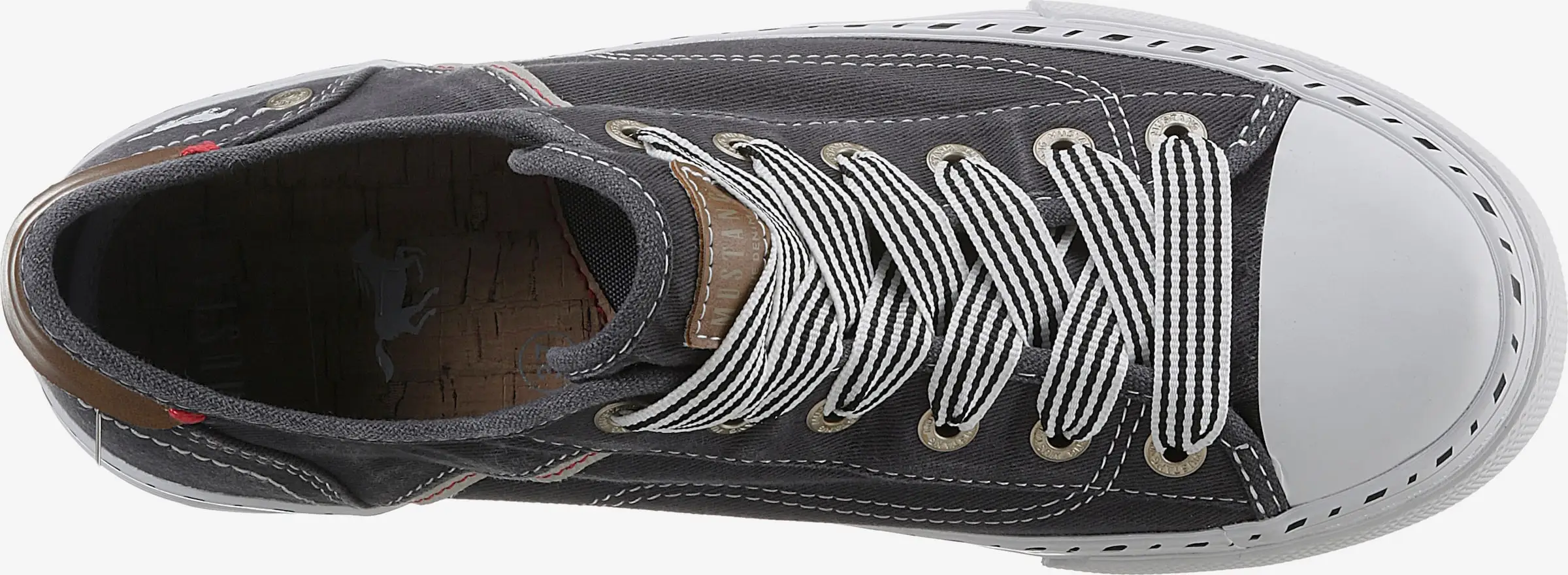 Mustang Skate Sneakers Sneakers Laag Dames Zwart - Afbeelding 3