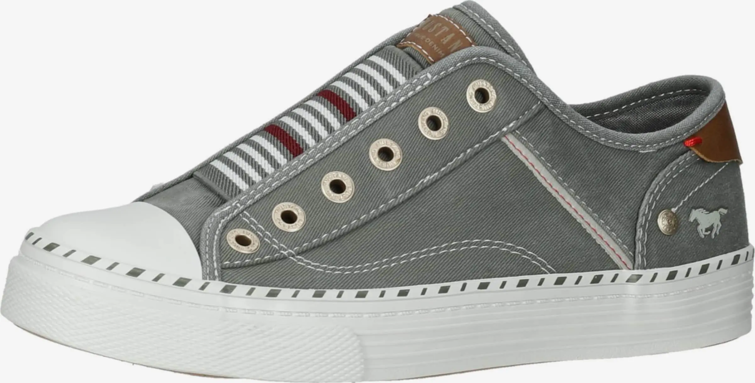 Mustang Casual Sneakers Sneakers Laag Dames Kaki