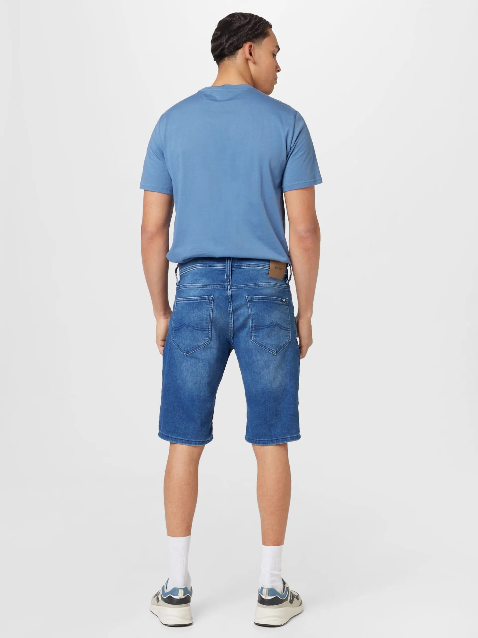 Mustang Denim Shorts Regular Jeans Chicago Heren Blauw - Afbeelding 4