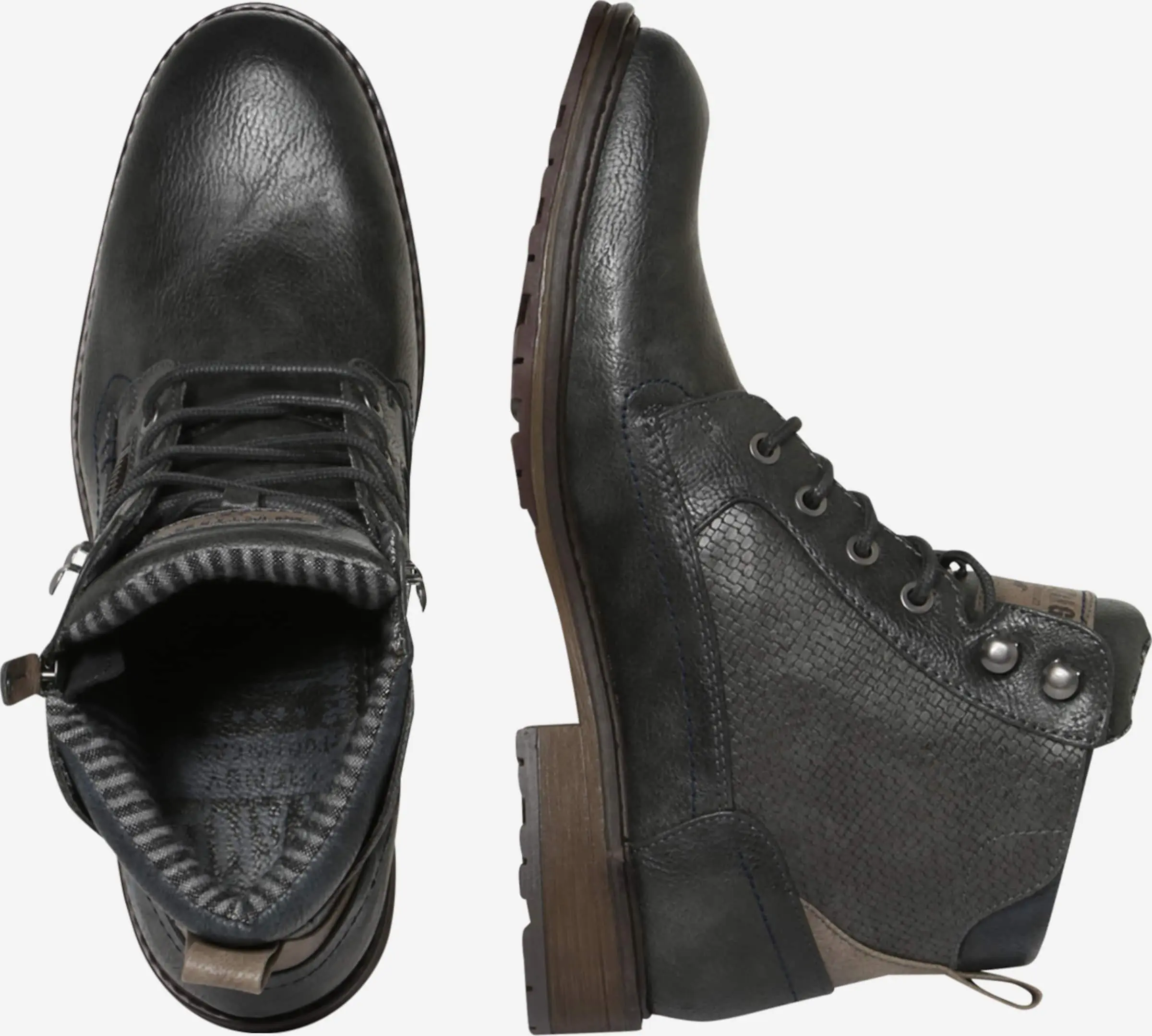 Mustang Boots & Laarzen Veterboots Heren Grafiet - Afbeelding 2