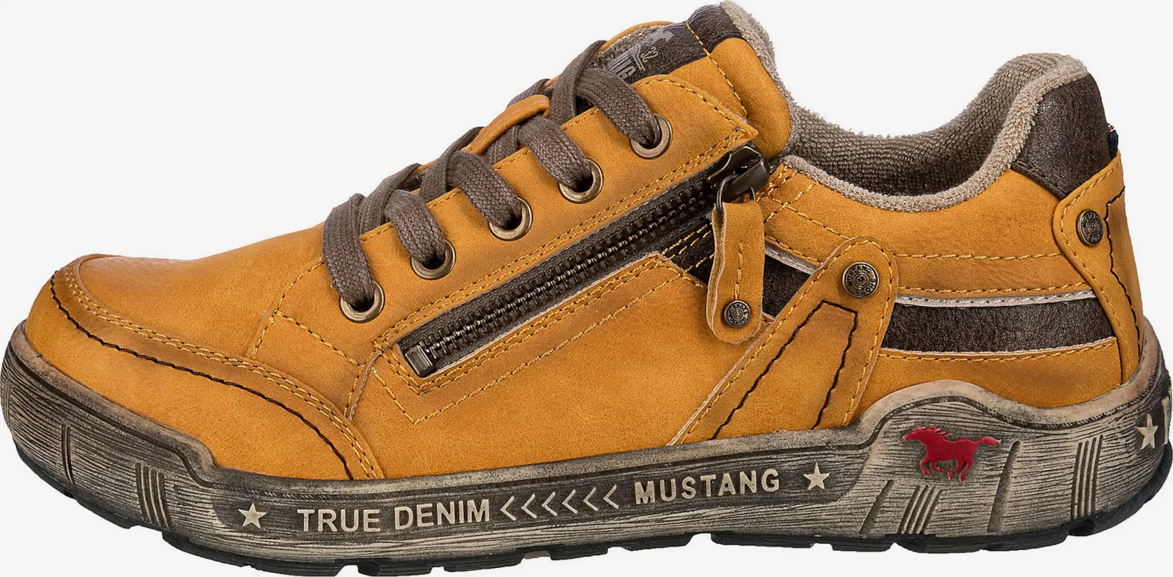 Mustang Casual Sneakers Sneakers Laag Dames Geel - Afbeelding 2